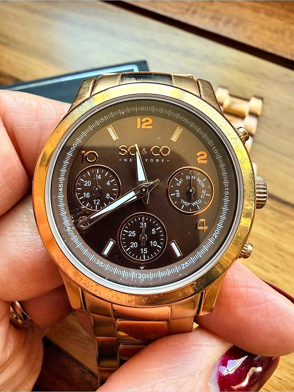 SO&CO New York Chronograph Rose Gold Watch